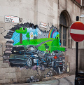 Un grafitti callejero para lanzar un videojuego 