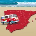 Acción de sampling de Haribo en playas, asociada a un concurso en Facebook