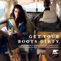 Campaña gráfica de las botas Sorel dirigida a la mujer aventurera