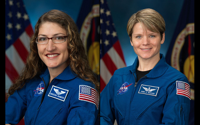 Christina Koche y Anne McClain. Christina Koche y Anne McClain.