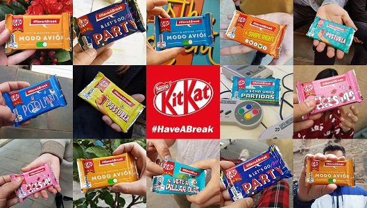 Ejemplos de algunos de los nuevos packs de KitKat Ejemplos de algunos de los nuevos packs de KitKat