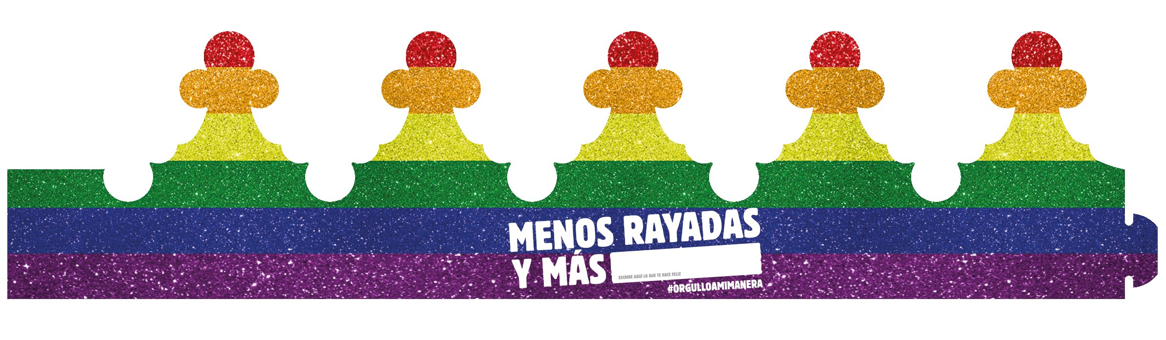 La corona de Burger King personalizada para el Orgullo La corona de Burger King personalizada para el Orgullo