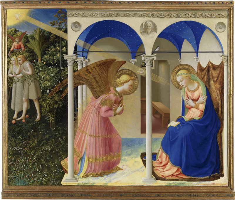 'La anunciación', Fra Angélico (1425-26). 'La anunciación', Fra Angélico (1425-26).