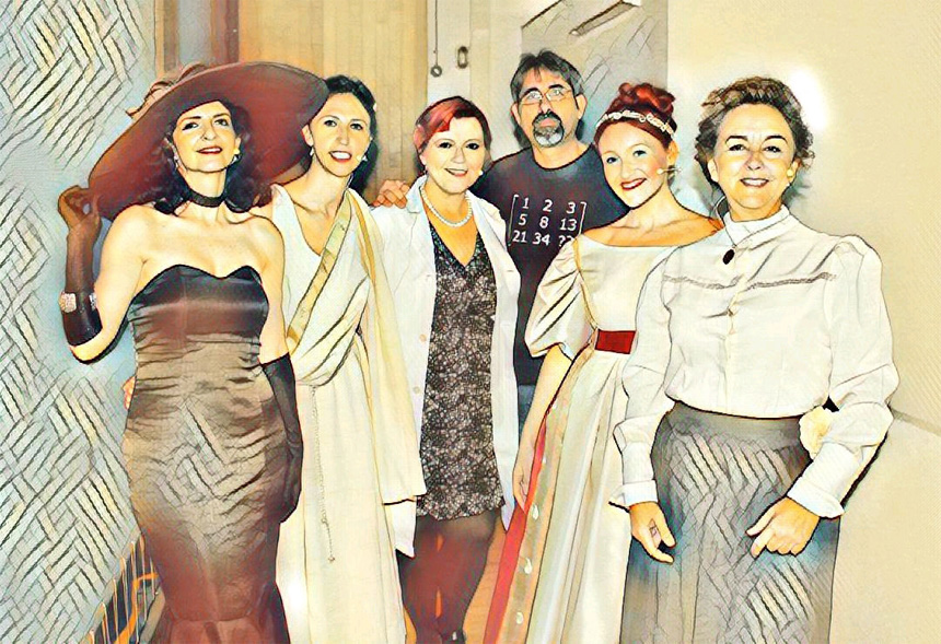 De izquierda a derecha: Mª José Jiménez, Isabel Fernández, Clara Grima, Francisco Vega, Mª Carmen Romero y Adela Muñoz. De izquierda a derecha: Mª José Jiménez, Isabel Fernández, Clara Grima, Francisco Vega, Mª Carmen Romero y Adela Muñoz.