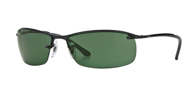 Gafas de Ray Ban con montura en negro y lentes verdes. Gafas de Ray Ban con montura en negro y lentes verdes.