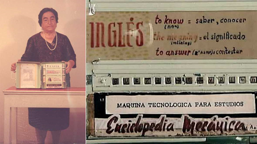 Ángela Ruiz Robles, junto a su invento, en una imagen de archivo de RTVE Ángela Ruiz Robles, junto a su invento, en una imagen de archivo de RTVE