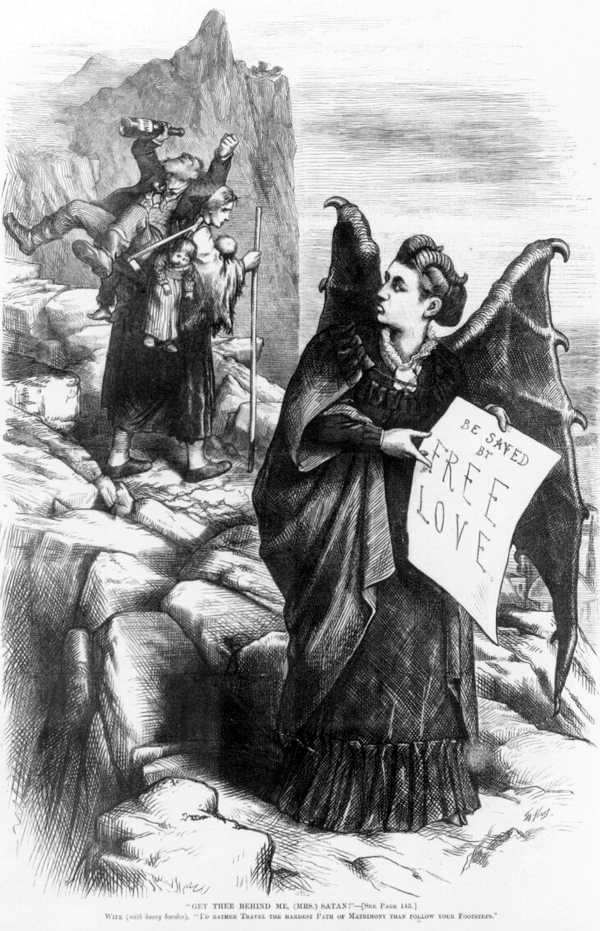 Caricatura de Victoria Woodhull realizada por Thomas Nast, publicada en ‘Harper’s Weekly’ el 17 de febrero de 1872 Caricatura de Victoria Woodhull realizada por Thomas Nast, publicada en ‘Harper’s Weekly’ el 17 de febrero de 1872