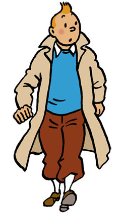 Ilustración de Tintín en 'El asunto Tornasol' (1936) / Tintin.com Ilustración de Tintín en 'El asunto Tornasol' (1936) / Tintin.com